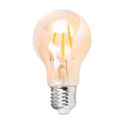 Bombilla filamento LED vintage ámbar - Regulable - E27 A60 - 4W
