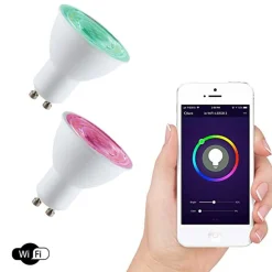 Bombilla inteligente LED WIFI GU10 - RGBW + CCT - 5W