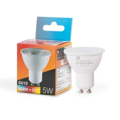 Bombilla inteligente LED WIFI GU10 - RGBW + CCT - 5W