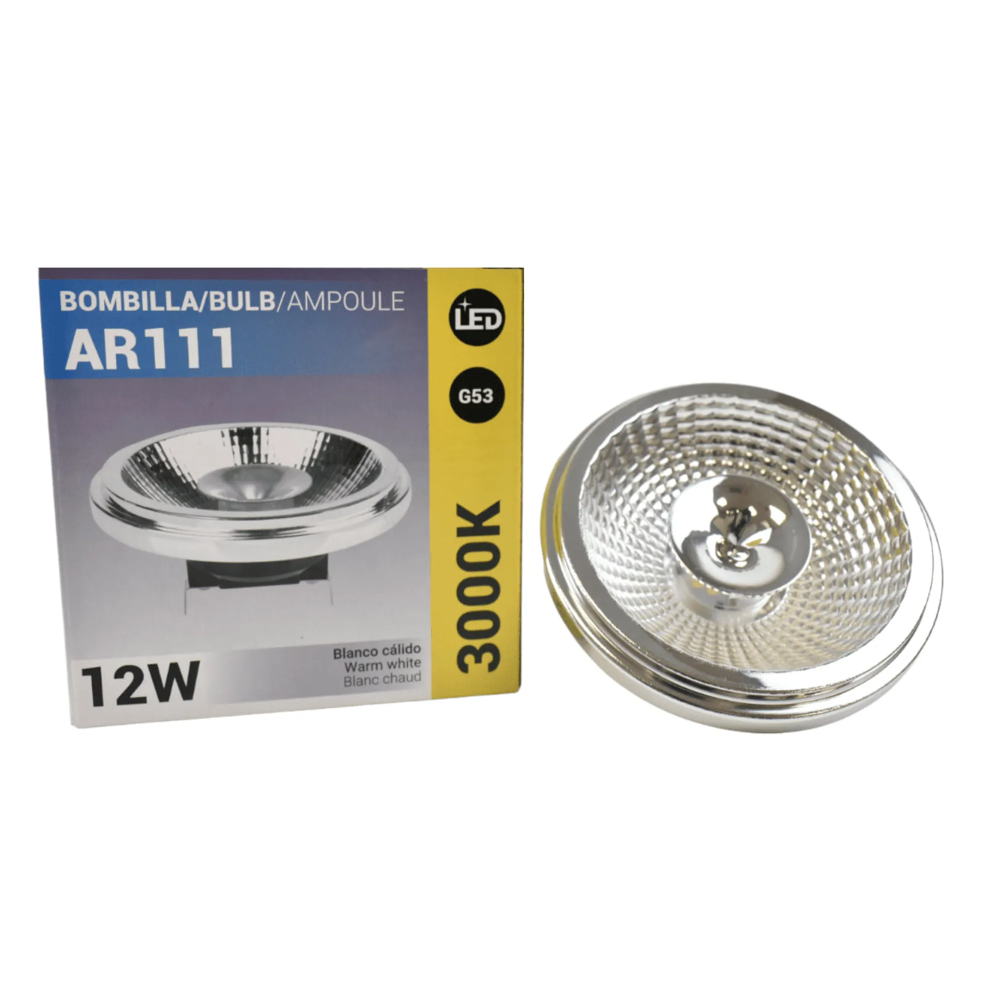 Bombilla LED AR111 G53 12W - 12V - 45º