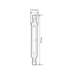 Bombilla LED COB - R7S - 78mm - 600lm - 5W