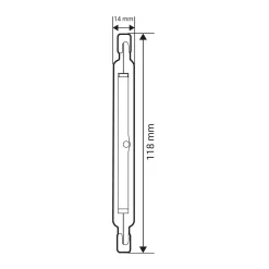Bombilla LED COB - R7S - 118mm - 1000lm - 9W
