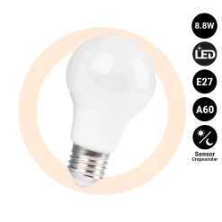 Bombilla LED con sensor crepuscular - E27 A60 - 8,8W