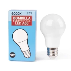 Bombilla LED E27 A60 - 9W