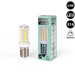 Bombilla LED E14 tubular 220-240V AC - 3,5W - Tamaño pequeño