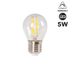 Bombilla LED filamento E27 G45 - 5W - Regulable