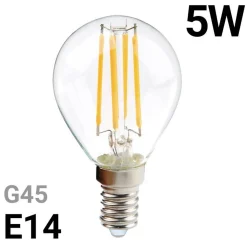 Bombilla LED filamento esférica E14 G45 - 5W