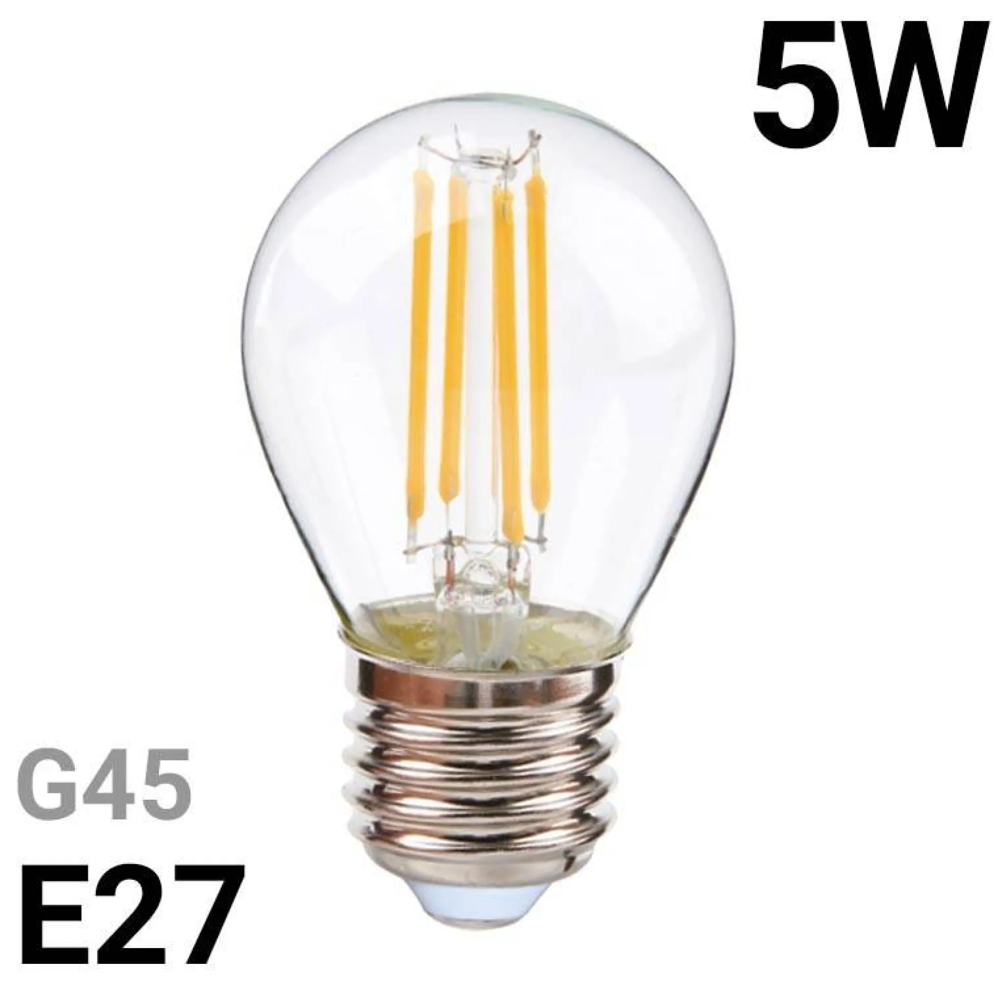 Bombilla LED filamento esférica E27 G45 - 5W