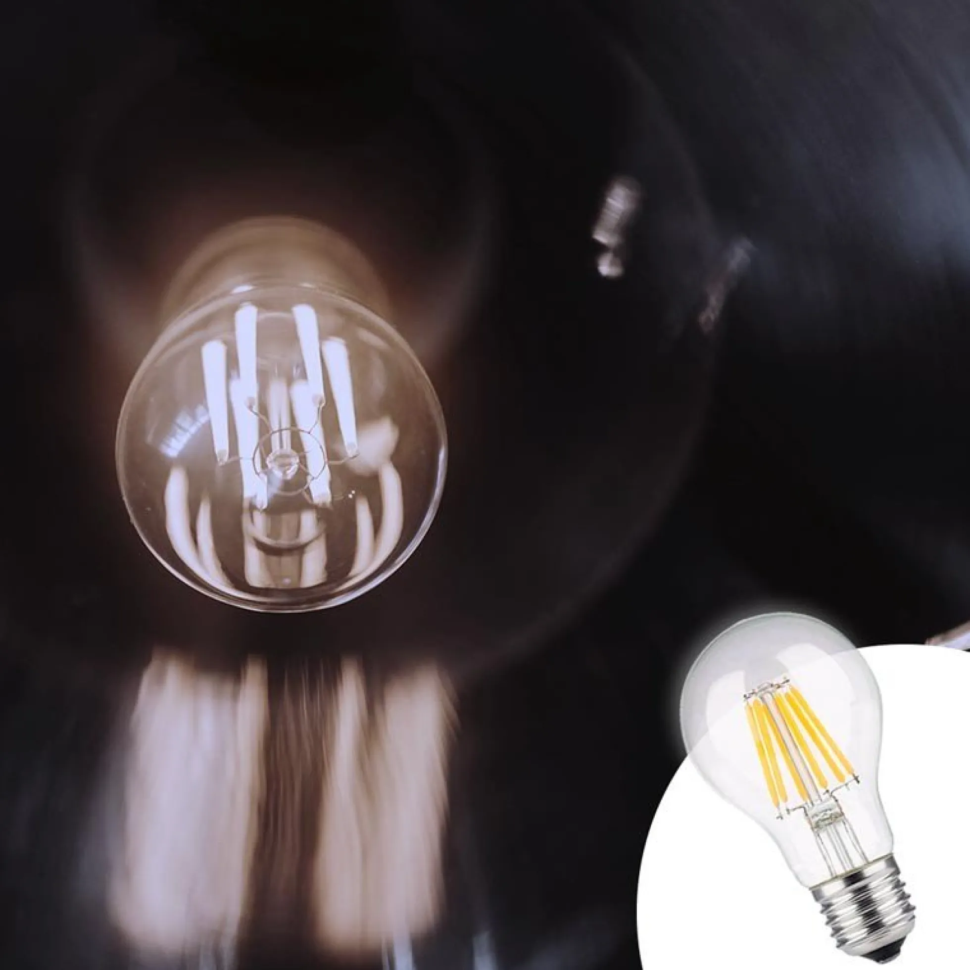 Bombilla LED filamento E27 60 - 8W - Transparente