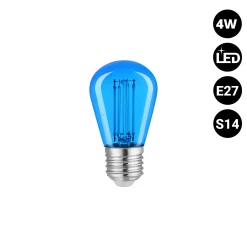 Bombilla LED Filamento - S14 E27 - 4W - Cristal de colores