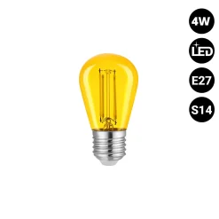Bombilla LED Filamento - S14 E27 - 4W - Cristal de colores