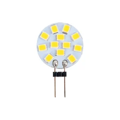 Bombilla LED G4 bi-pin circular plana 12V AC/DC - 2W