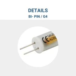 Bombilla LED G4 Bi-Pin - 2W - 6500K - CRI 80 - 12V DC/AC