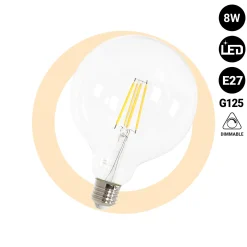 Bombilla LED globo filamento - E27 G125 - 8W - Regulable