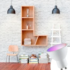 Bombilla LED GU10 RGBW inteligente - 5W - Con control remoto