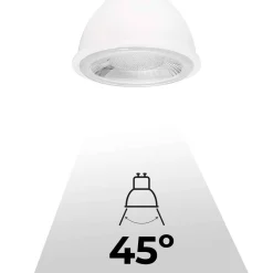 Bombilla LED GU10 - SMD2835 - 7W - Ø50mm - Óptica a 45º