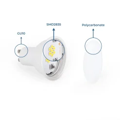 Bombilla LED GU10 - 7W - 120º