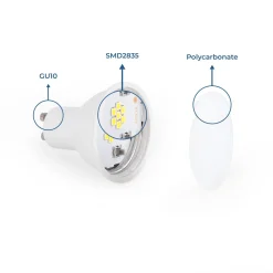 Bombilla LED GU10 - 7W - 120º