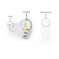 Bombilla LED GU10 - 5W - 120°