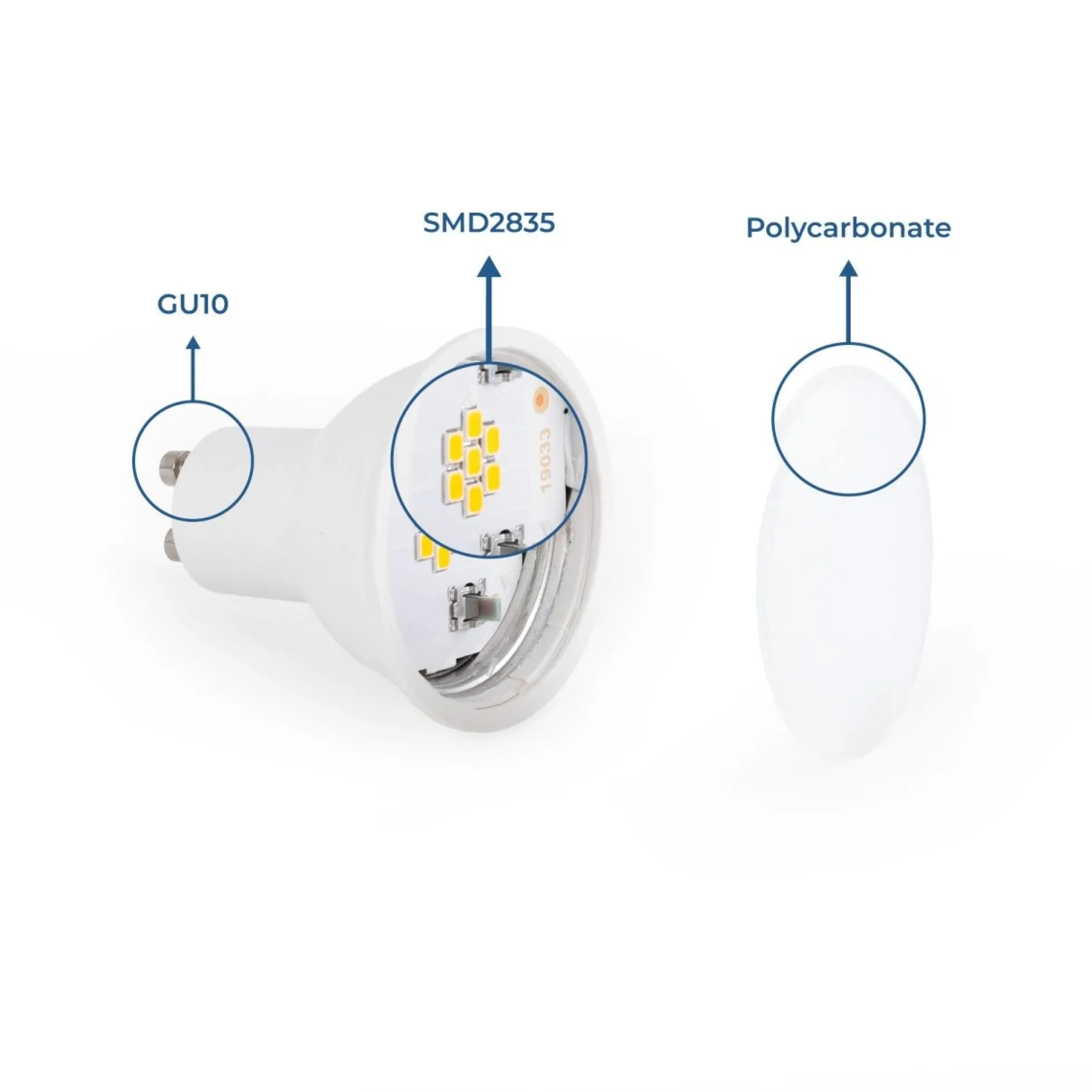 Bombilla LED GU10 - 5W - 120°
