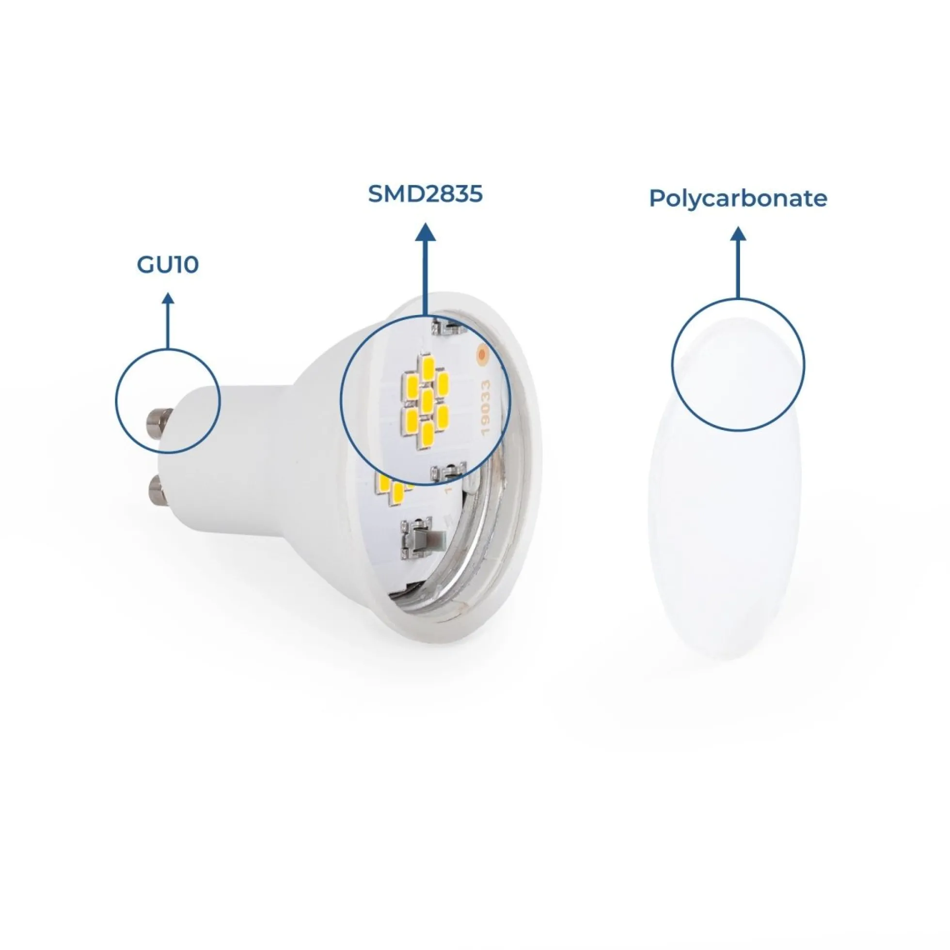 Bombilla LED GU10 - 6W - Regulable - 120º