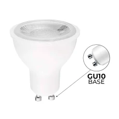 Bombilla LED GU10 - 7W - Regulable - Ø50mm - Óptica a 45º
