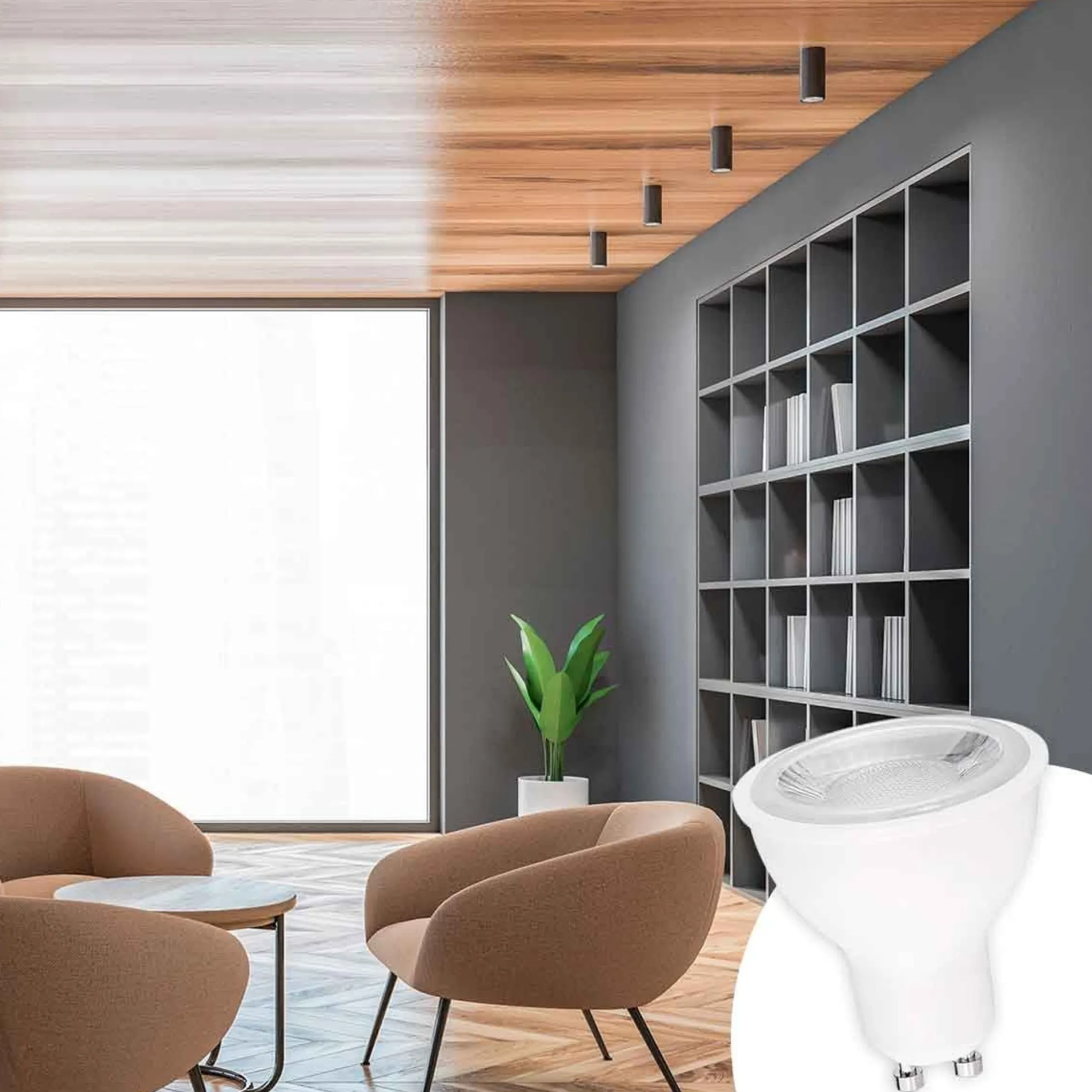 Bombilla LED GU10 - 7W - Regulable - Ø50mm - Óptica a 45º