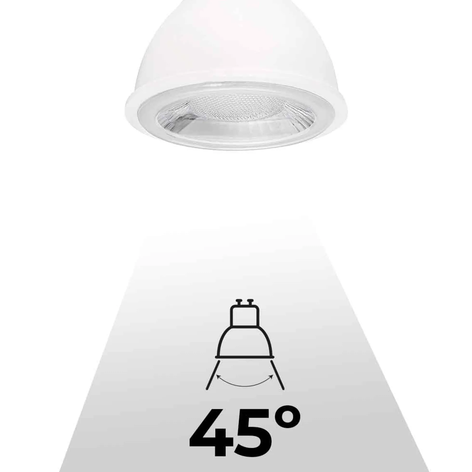 Bombilla LED GU10 - 7W - Regulable - Ø50mm - Óptica a 45º