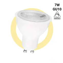 Bombilla LED GU10 - 7W - Regulable - Ø50mm - Óptica a 45º