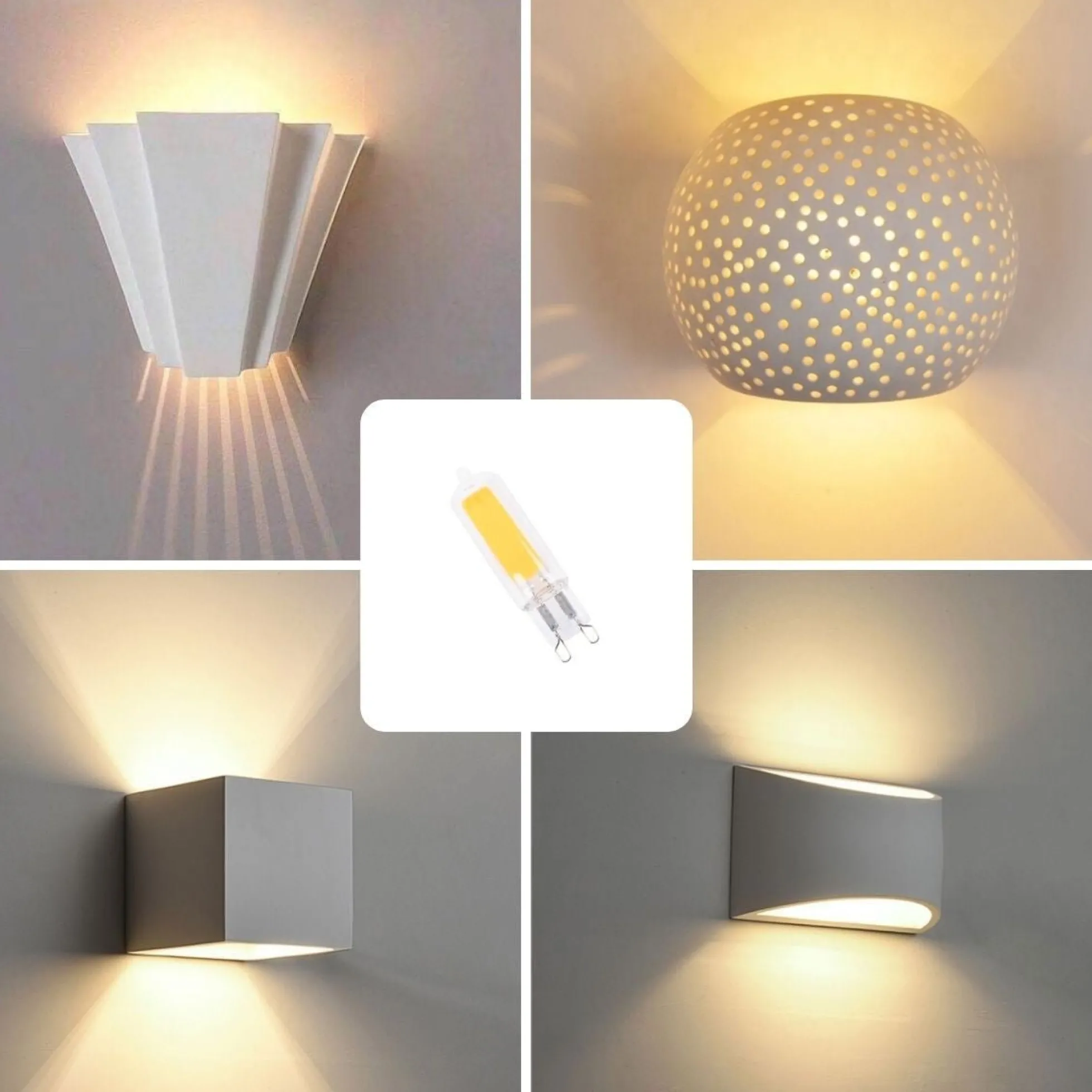 Bombilla LED G9 220-240V AC - COB - 360º - 2W