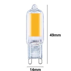 Bombilla LED G9 220-240V AC - COB - 360º - 2W