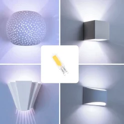 Bombilla LED G9 220-240V AC - COB - 360º - 2W