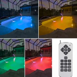 Bombilla LED para piscina PAR56 RGB 12V AC - 24W - Sumergible - Con mando - IP68