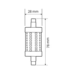 Bombilla LED R7S - 78mm - 1100lm - 8,5W