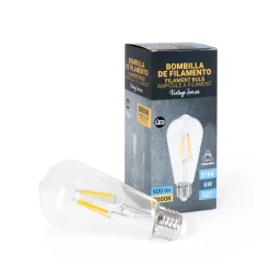 Bombilla LED Vintage Filamento - E27 ST64 - 6W - Regulable