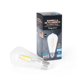 Bombilla LED Vintage Filamento - E27 ST64 - 6W - Regulable