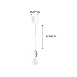 Cable colgante para lámpara de techo - E27 - 130cm