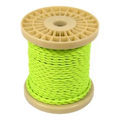 Cable eléctrico decorativo trenzado textil 2x0,75 verde