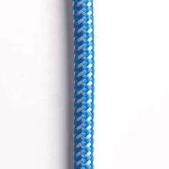 Cable Eléctrico Redondo recubierto en tejido efecto Seda Color Azul & Blanco