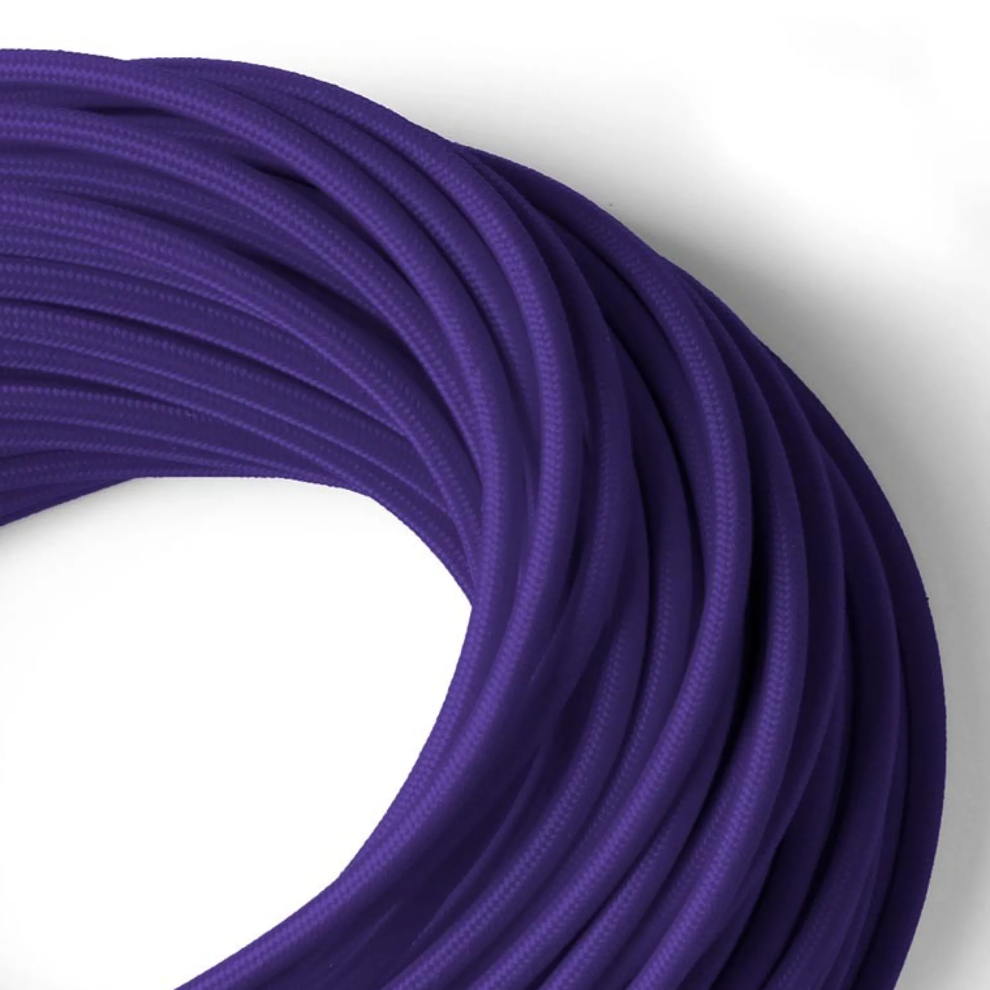 Cable eléctrico redondo revestido de algodón Violeta