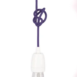 Cable eléctrico redondo revestido de algodón Violeta