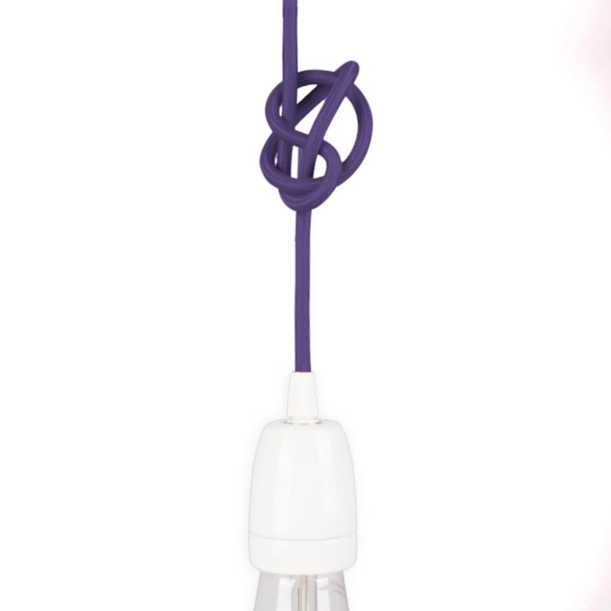 Cable eléctrico redondo revestido de algodón Violeta