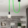 Cable eléctrico redondo revestido de algodón Verde Cítrico