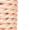 Cable eléctrico trenzado en tejido efecto seda gold rose