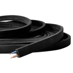 Cable Plano Negro 2x1,5mm2 para Guirnalda a medida (venta por metros)