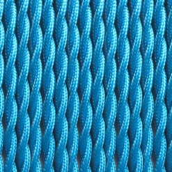 Cable Trenzado Recubierto en tejido Efecto Seda Color Azul