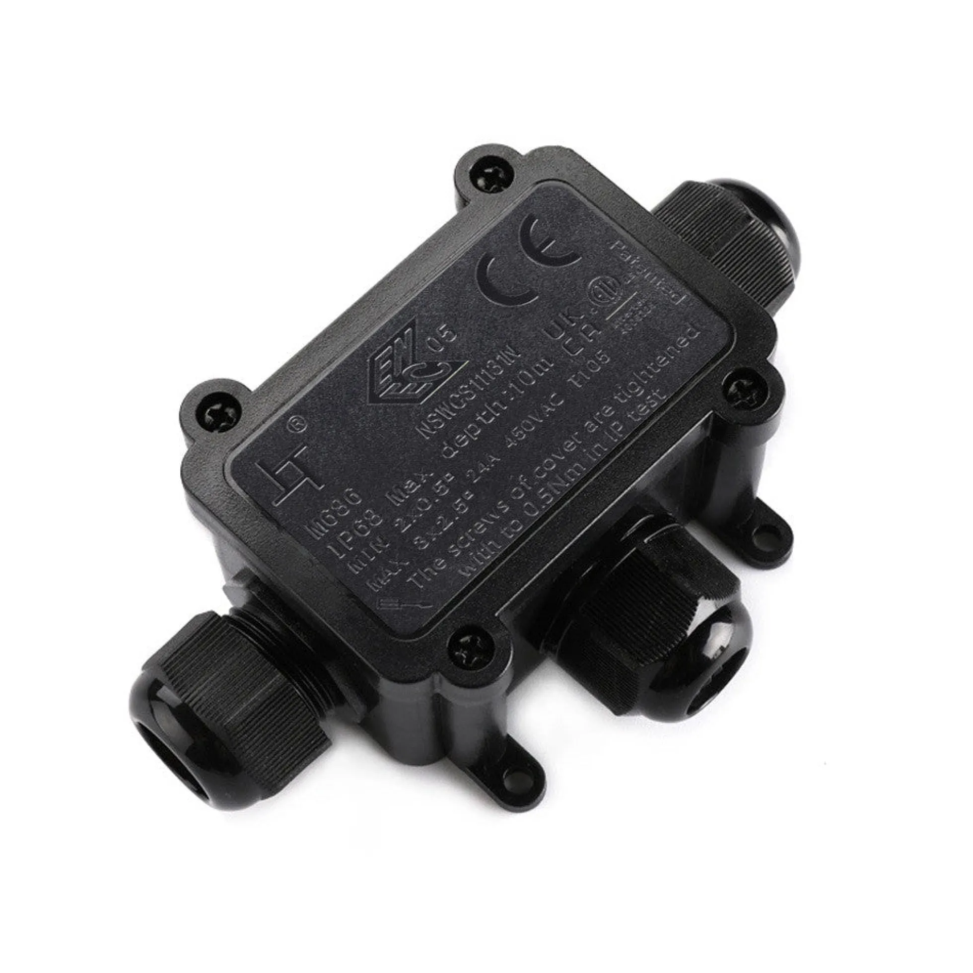 Caja de conexión impermeable en T - IP68 - 0.5 - 2.5mm²