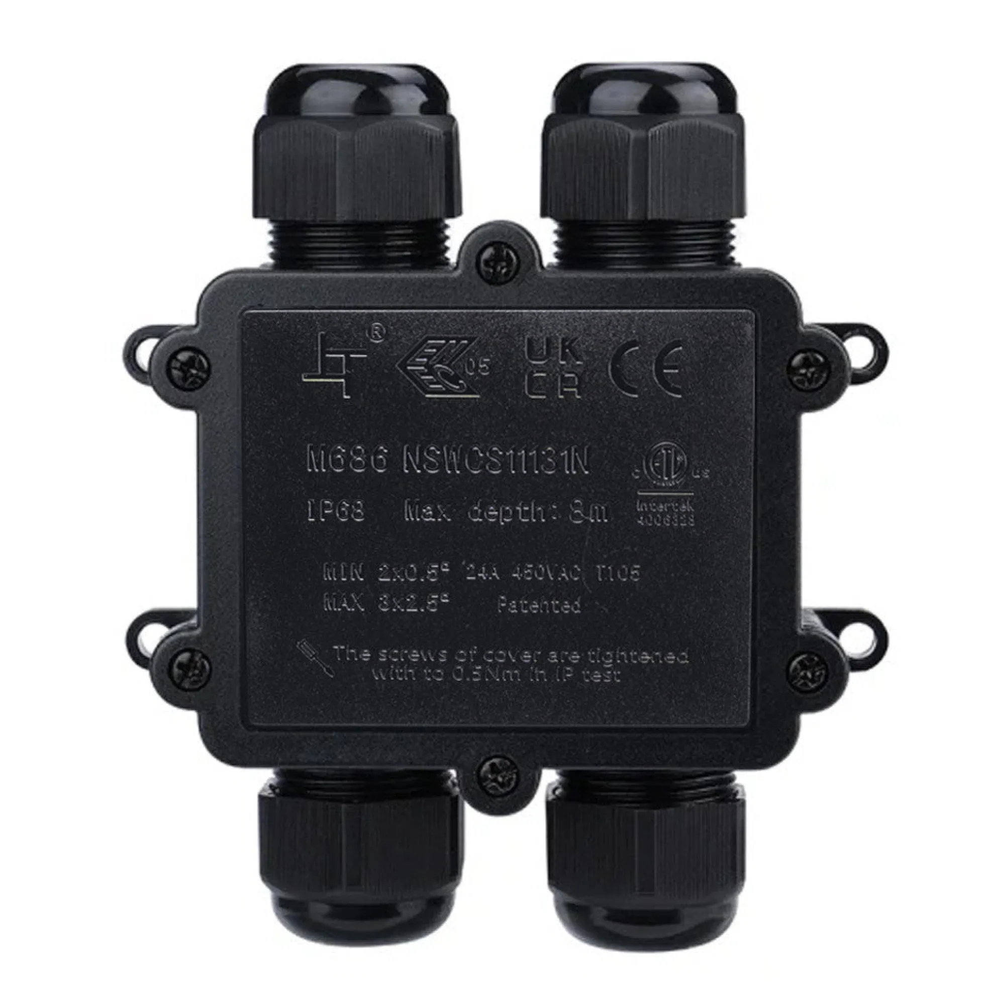Caja de conexión impermeable en H - IP68 - 0.5 - 2.5mm²