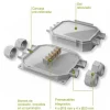 Caja de conexiones estanca Readybox 120 con gel aislante integrado IP68 con 5 conectores 6MM2