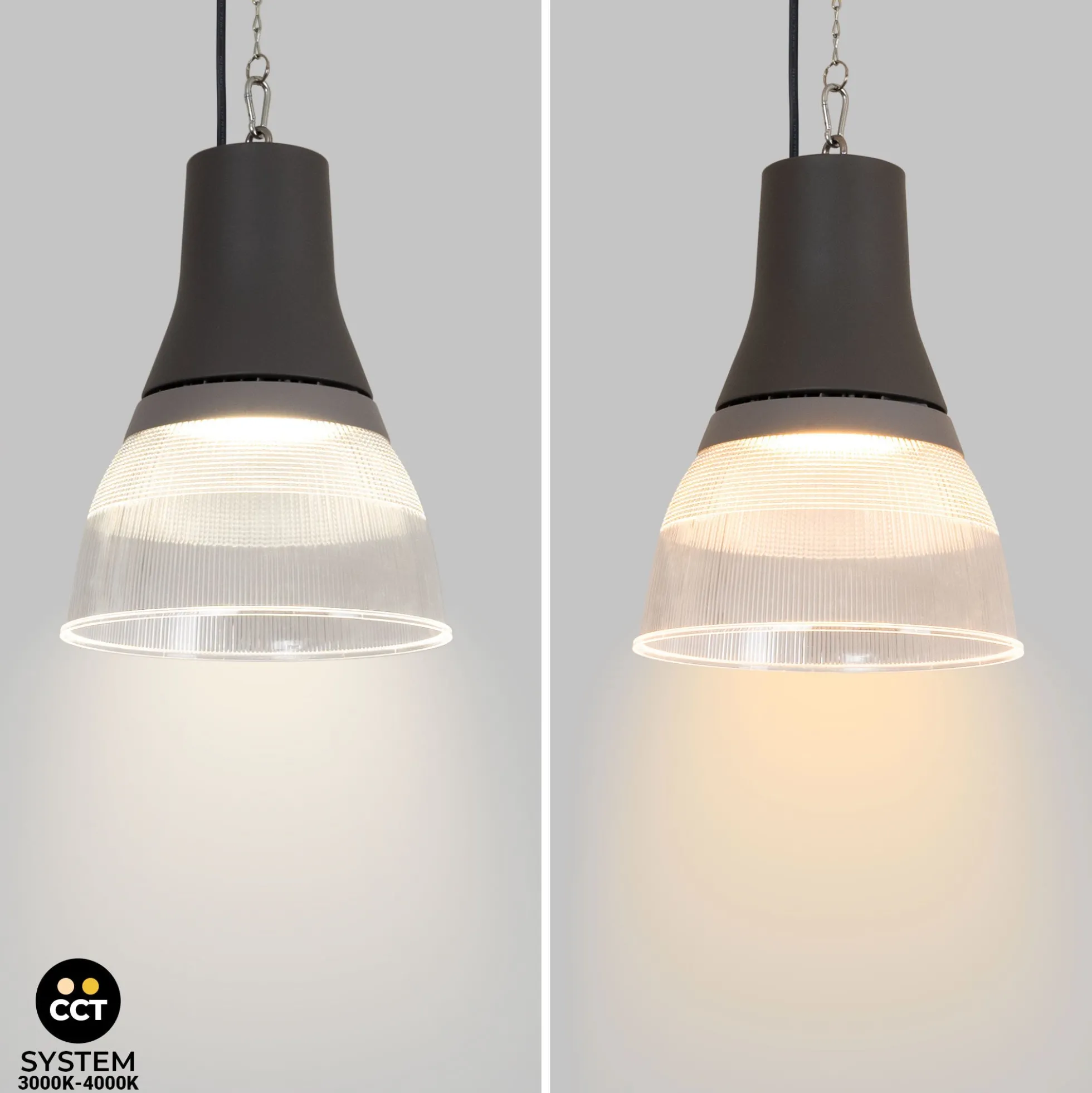 Campana LED comercial CCT - (25W / 40W / 60W / 80W) - Difusor policarbonato - UGR19 - Driver Lifud
